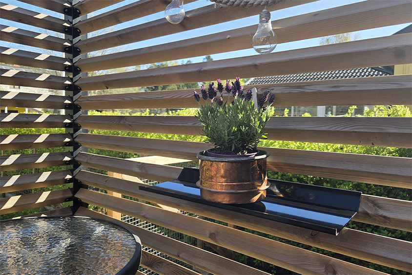 Hylla svart hänga på staket tillbehör